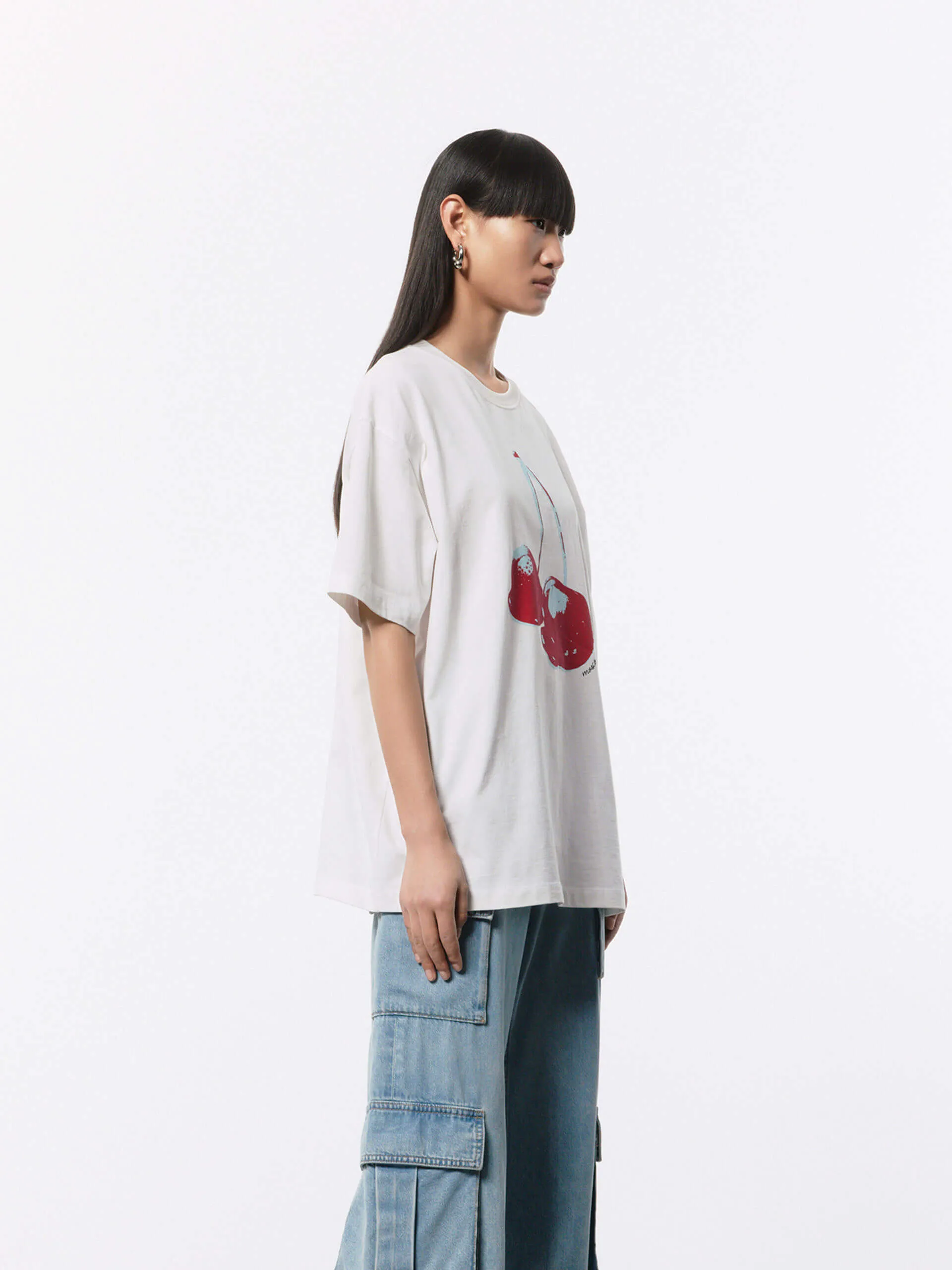 Cherries Pattern Cotton T-shirt