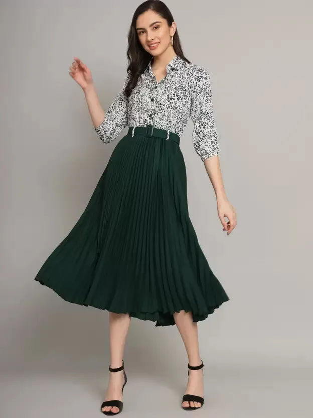 Chic Charm Collared A-line Dress