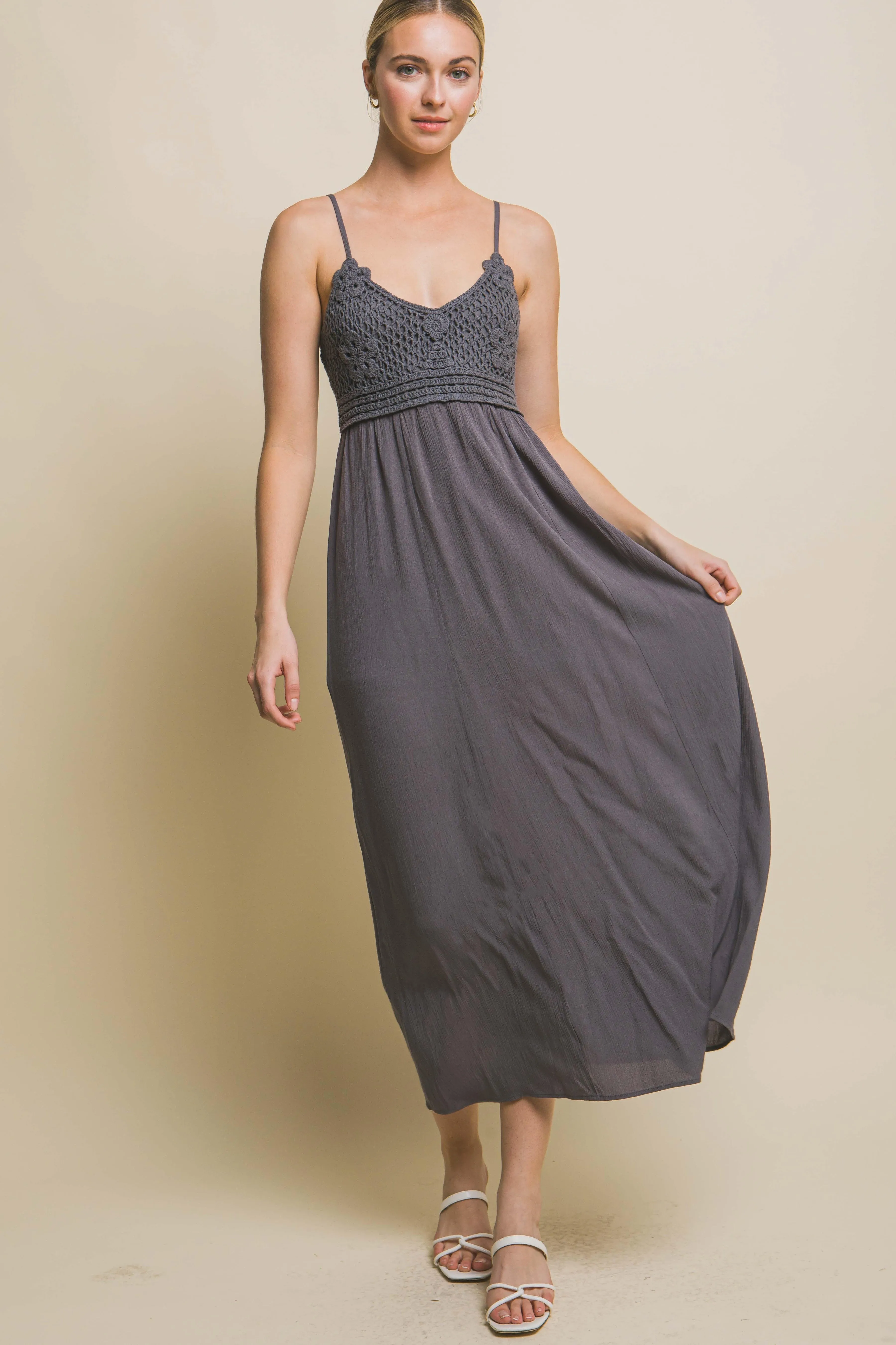 Crochet Top Maxi Dress
