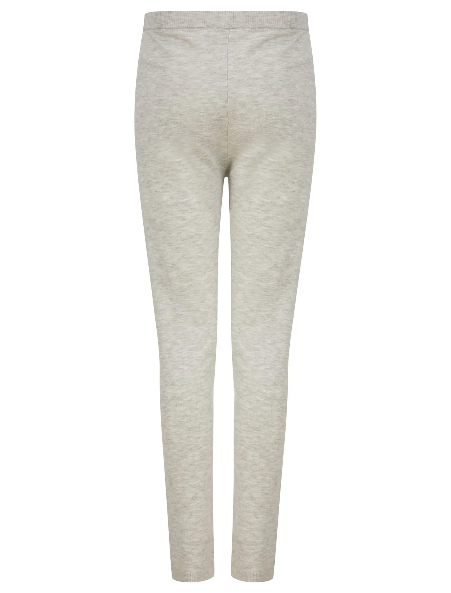Darcey Love Heart Motif 2 Pc Jersey Knit Top / Pants Lounge Set in Light Silver Marl - Amara Reya