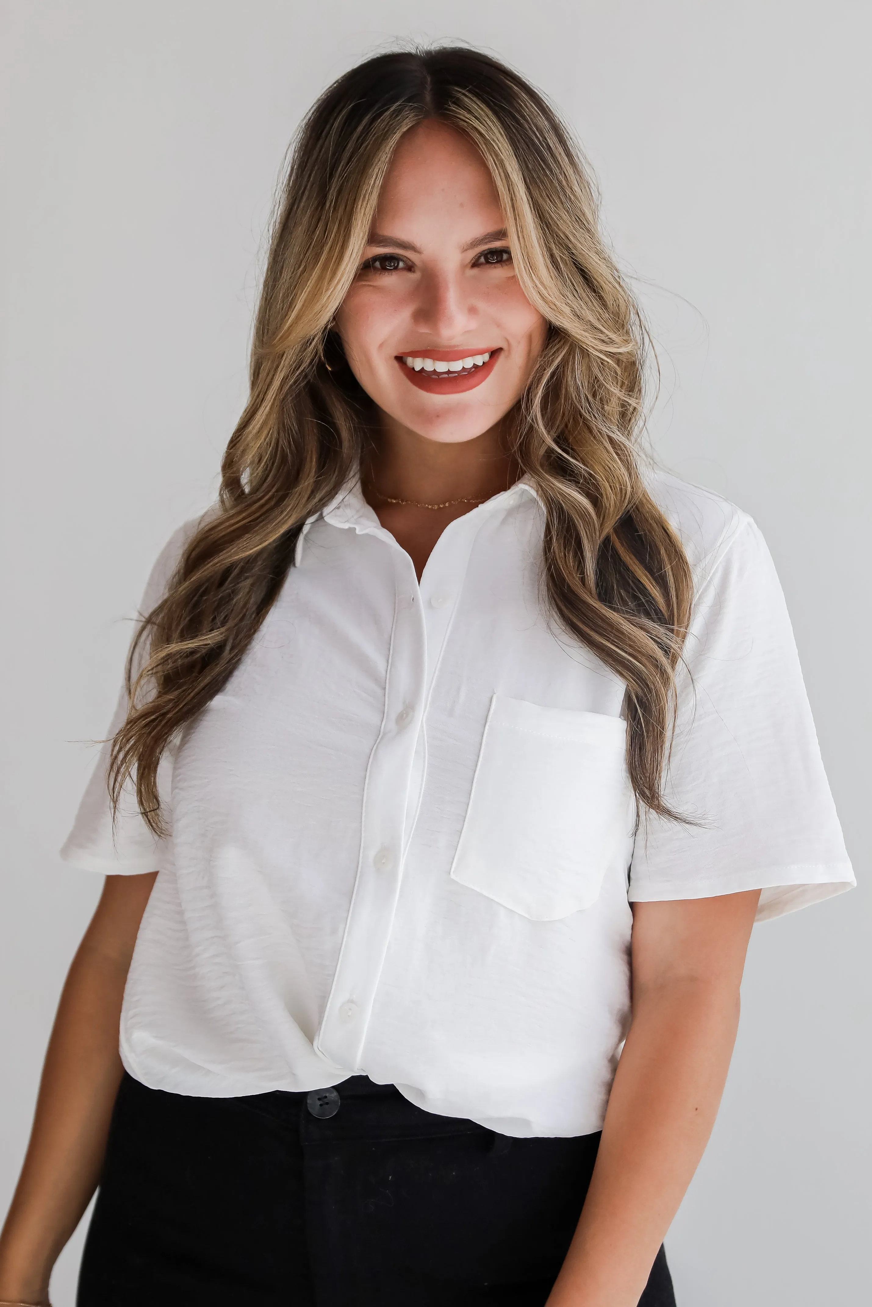 FINAL SALE - Kayla Button-Up Blouse - DU DEAL