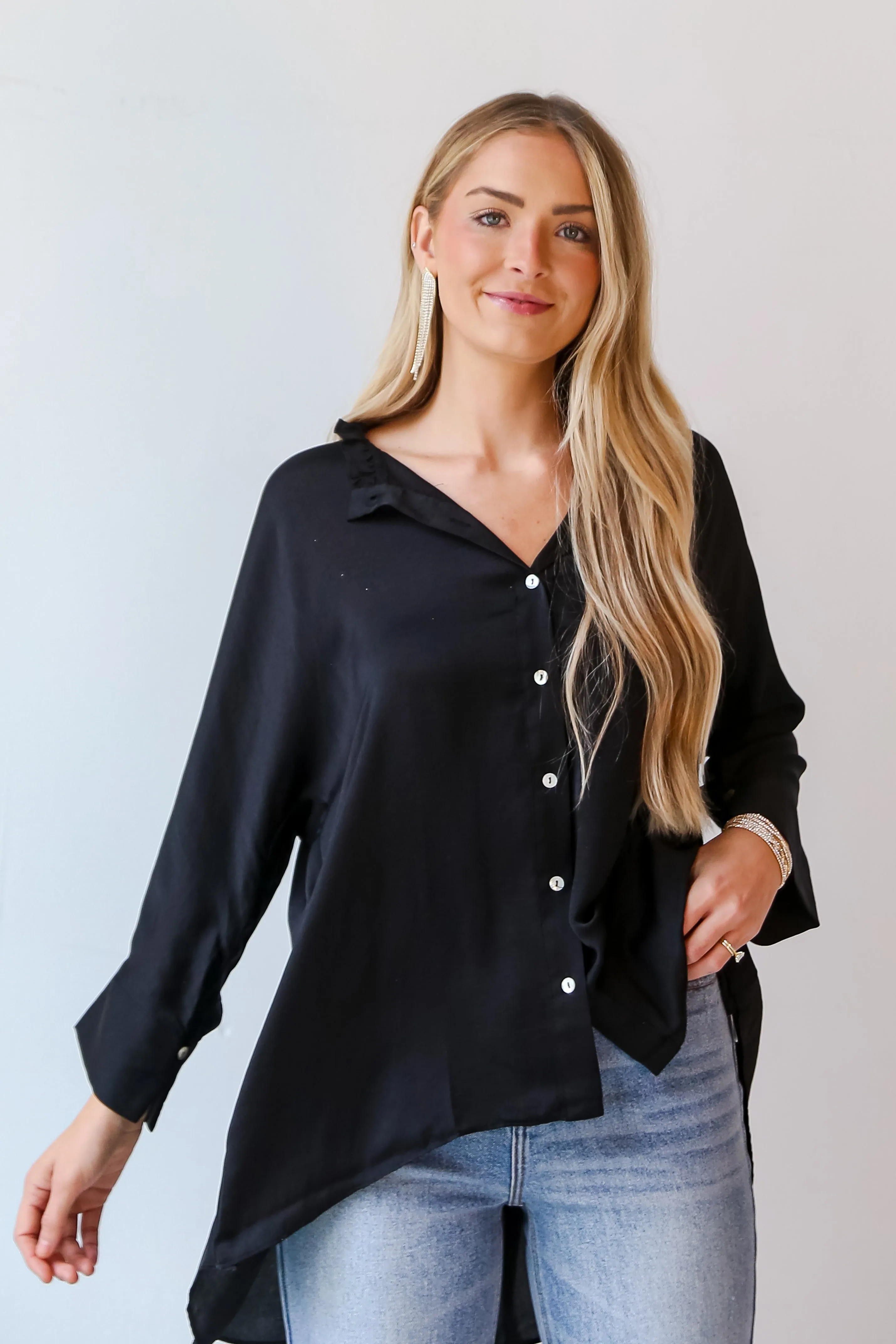 FINAL SALE - Marvelous Icon Satin Oversized Blouse