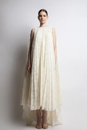 Sleeveless Loose Lace Midi Dress