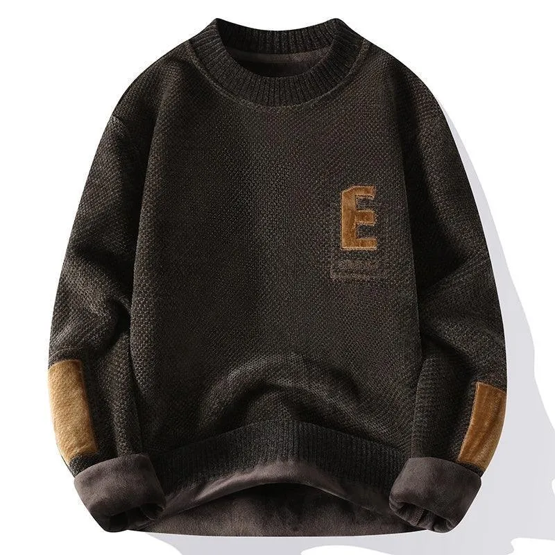 Super Soft Fleece Lined Knitted Sweater – Cozy Japanese Style Pullover